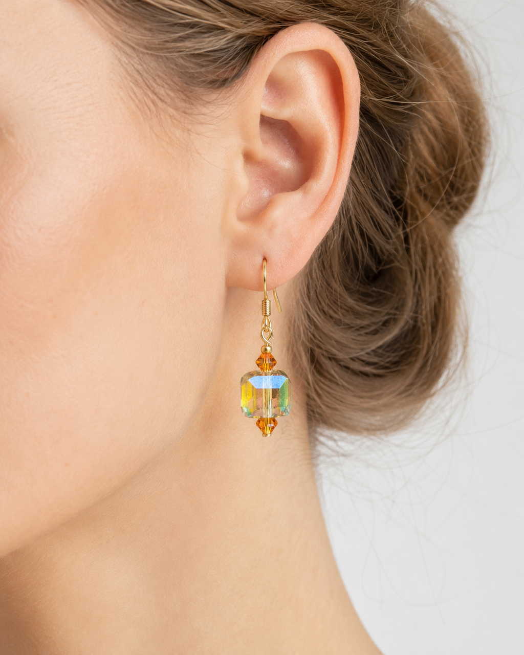 Solskimmer – örhängen med Swarovski-kristaller